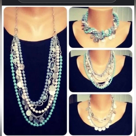 Premier designs womens necklace statement multi strand sugar rush vintage chunky - Picture 1 of 10